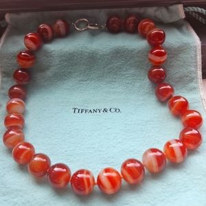 Tiffany & Co Carnelian Bead Necklace